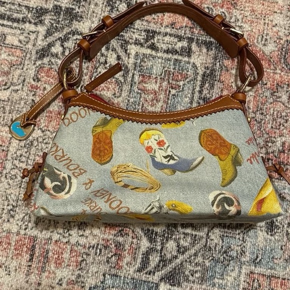 Dooney & Bourke Blue and Brown Shoulder Bag - Picture 2 of 5